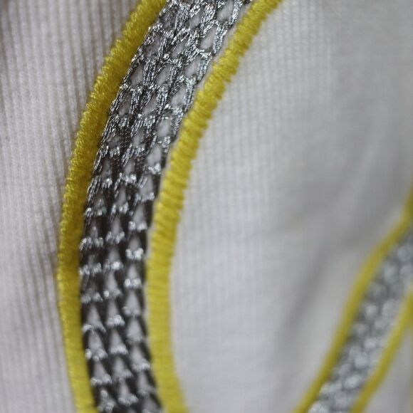 INC International Concepts Vintage 90s Peace Sign Embroidered Tank Top White LG - Picture 5 of 10